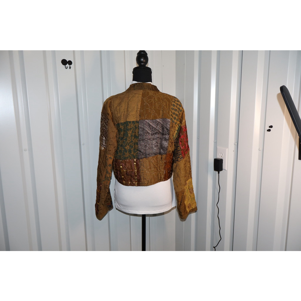 Celeste Women's Silk Blend Patchwork Jacket Size … - image 2